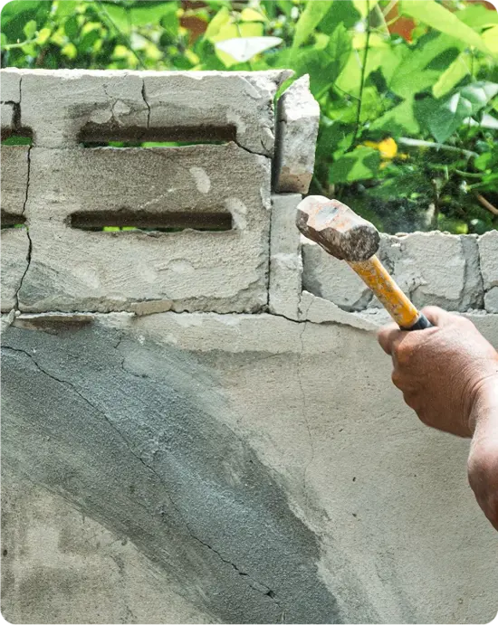Decorative block layout used in patio design
